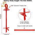 Heavy Duty Dog Tie out Stake - Spiral Ground Anchor for Large Dog